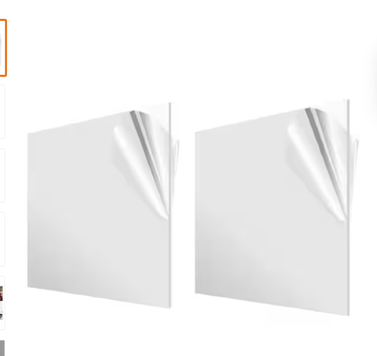 24 in. x 24 in. x 0.093 in. Clear Acrylic Sheet (2-Pack)(Corner broken)