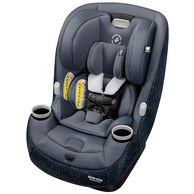 Maxi-Cosi Pria All-in-One Convertible Car Seat, Rear Facing Car Seat for Infants from 4-40 lbs, Forward Facing Car Seat up to 100 lbs in Booster Seat Mode, Sonar Grey