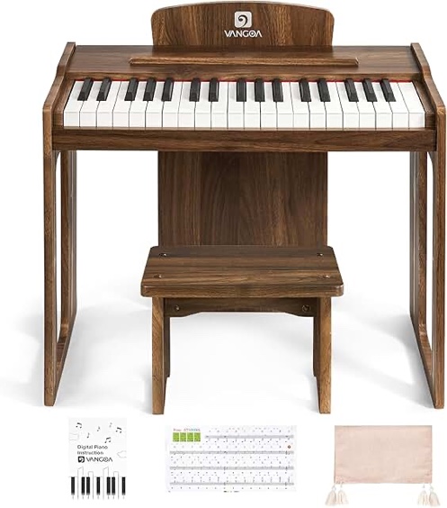 ZIPPY Kids Piano Keyboard, 37 Keys Digital Piano for Kids, Music Educational Instrument Toy, Wood Piano for 3+ Girls and Boys