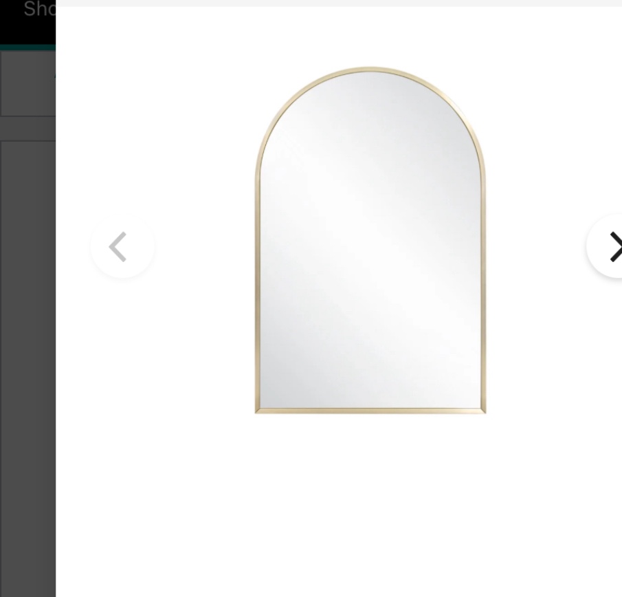 Design House Maeve 24" W x 36" H Transitional Arched Framed Bathroom Wall Mirror