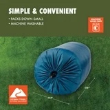 Ozark Trail 35-Degree Cool Weather Rectangular Sleeping Bag, Blue, 33"x77"