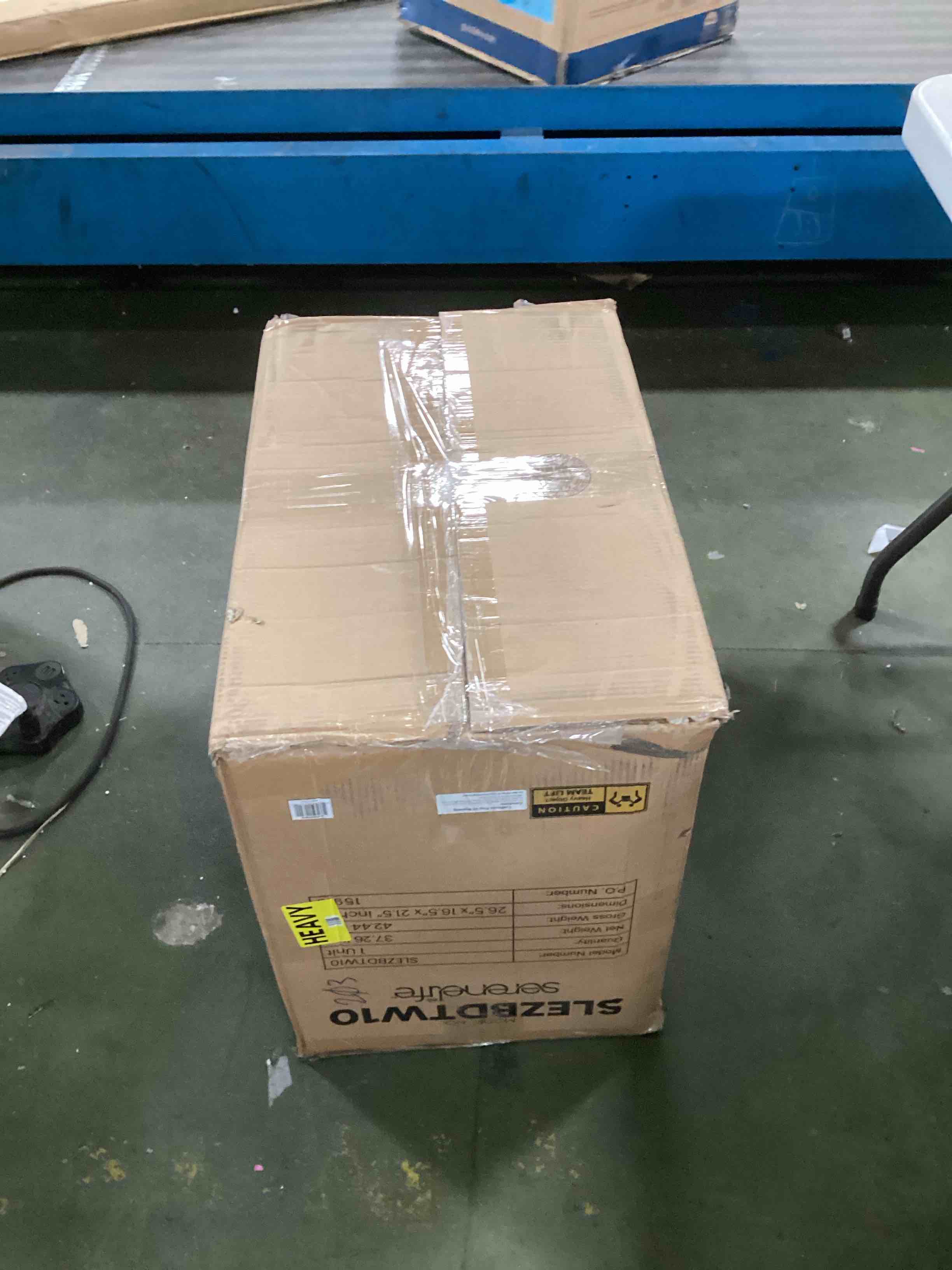 SereneLife EZ Air Mattress with Frame & Rolling Case, Foldable Self