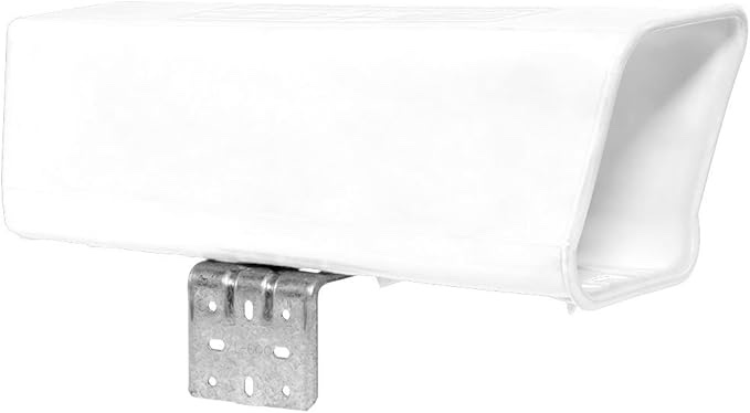 Plastic Newspaper Delivery Tube Box Receptacle & Mounting Bracket, White