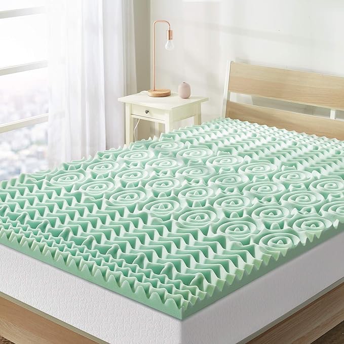 Best Price Mattress Full Mattress Topper - 1.5 Inch 5-Zone Memory Foam Bed Topper Aloe Infused Cooling Mattress Pad, Full Size