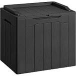 Devoko 30 Gallon Resin Deck Box Outdoor Indoor Waterproof Storage Box for Patio Pool Accessories Storage for Cushion Garden Tools (30 Gallon, Black)