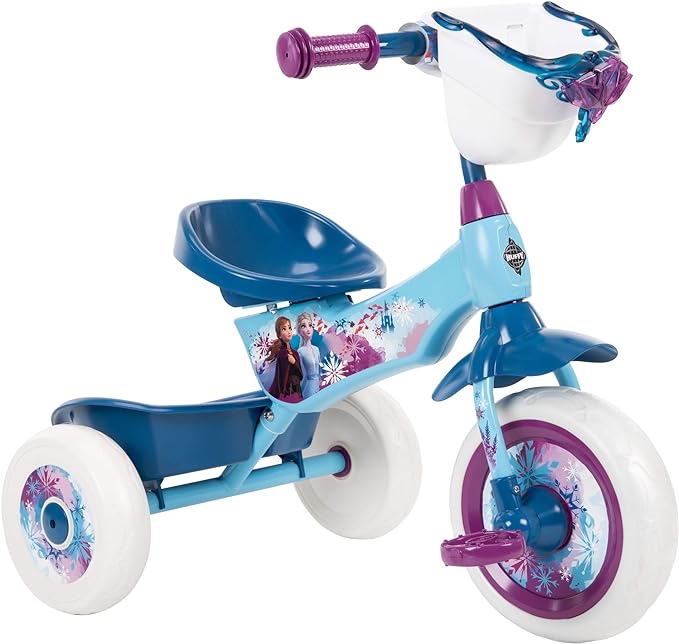 Huffy Kids Frozen 2 Balance Bike or Trike, Anna, Elsa & Olaf Graphics Frozen Blue Trike