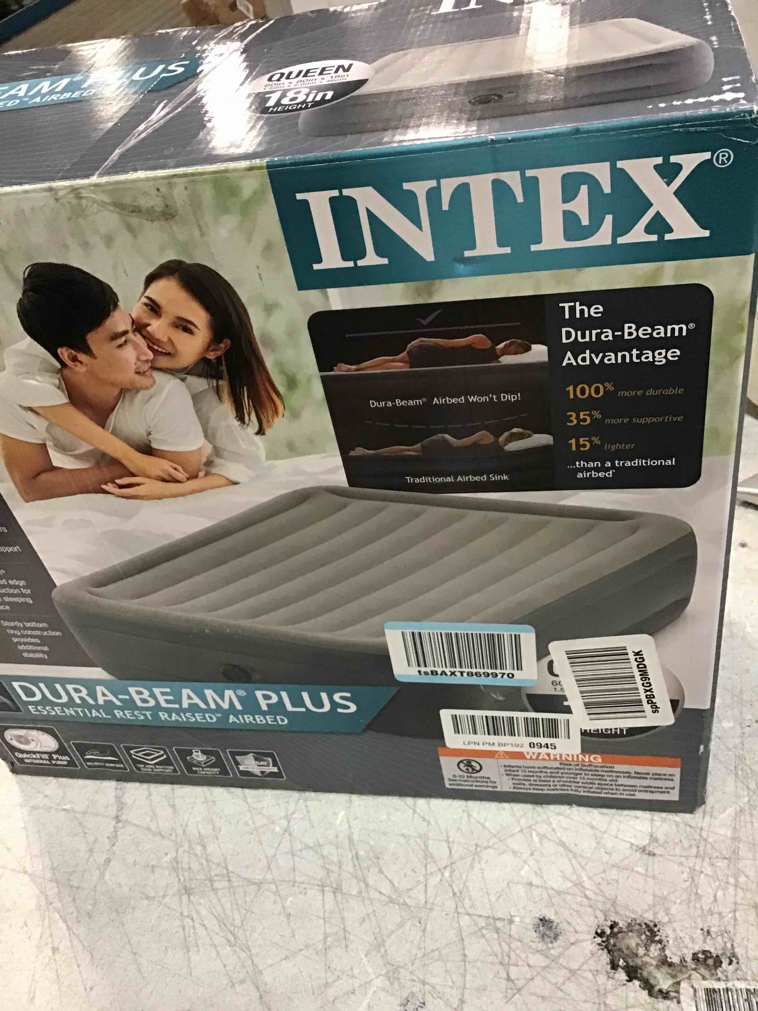 Intex DuraBeam Plus Series Essential Rest Airbed with Internal