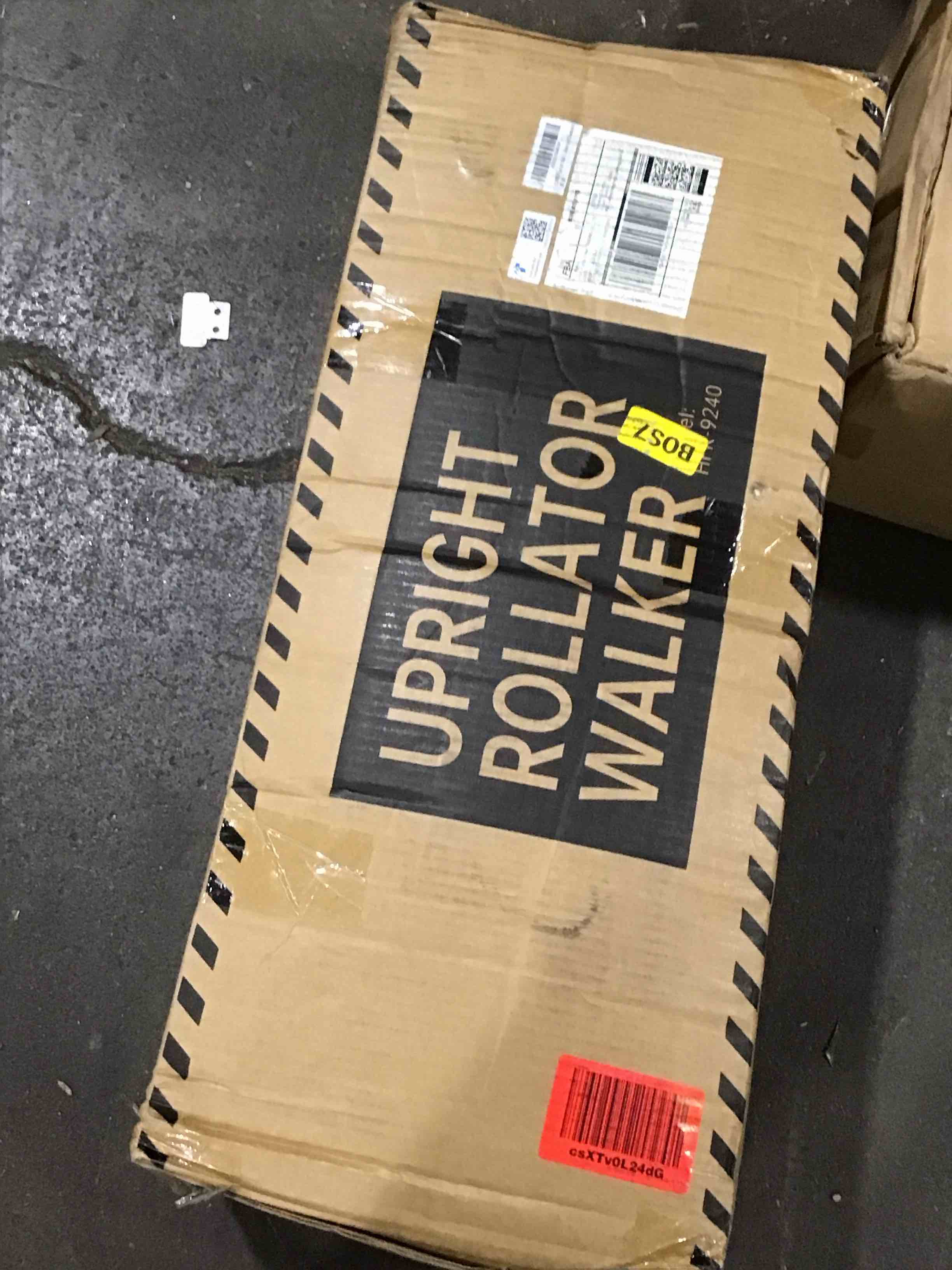 ELENKER Upright Walker, Stand Up Folding Rollator Walker with 10” Front