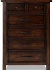   wide large 6 drawer chest 2 handles on each drawer dark brown  pictures similar to a lot photo