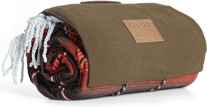 Waterproof Picnic Blanket - Adventure Outdoor Blanket - Large - Sandproof, Washable, Compact & Portable Beach Mat - Perfect Accessory for Baby, Park, Travel, Camping, Festival. Family Size 82" X 57"