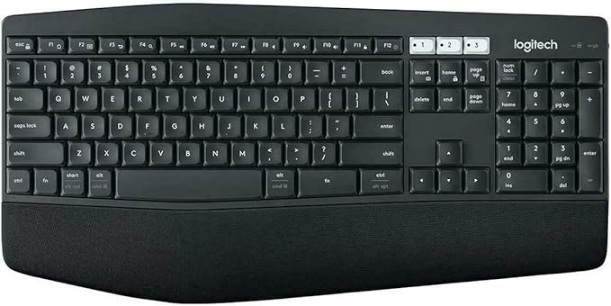 Logitech K850 Wireless Bluetooth Keyboard PC Mac Chrome Unifying Receiver (Renewed)