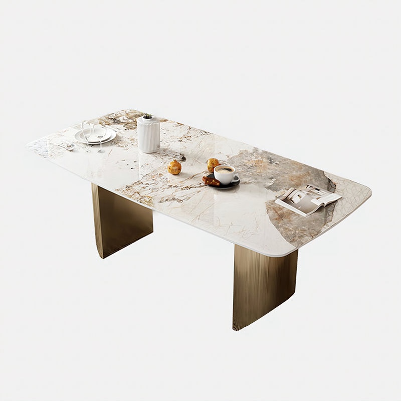 Modern Rectangular Sintered Stone Dining Table