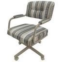 Bick Cotton Metal Arm Chair in Gray