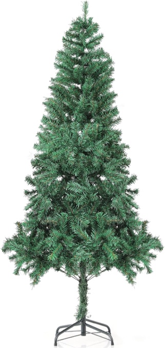 Athena Collection Artificial Christmas Tree,6ft Realistic Christmas Trees with Flame-Retardant PVC Branch Tips,Hinged Branch with Sturdy Base(Green)