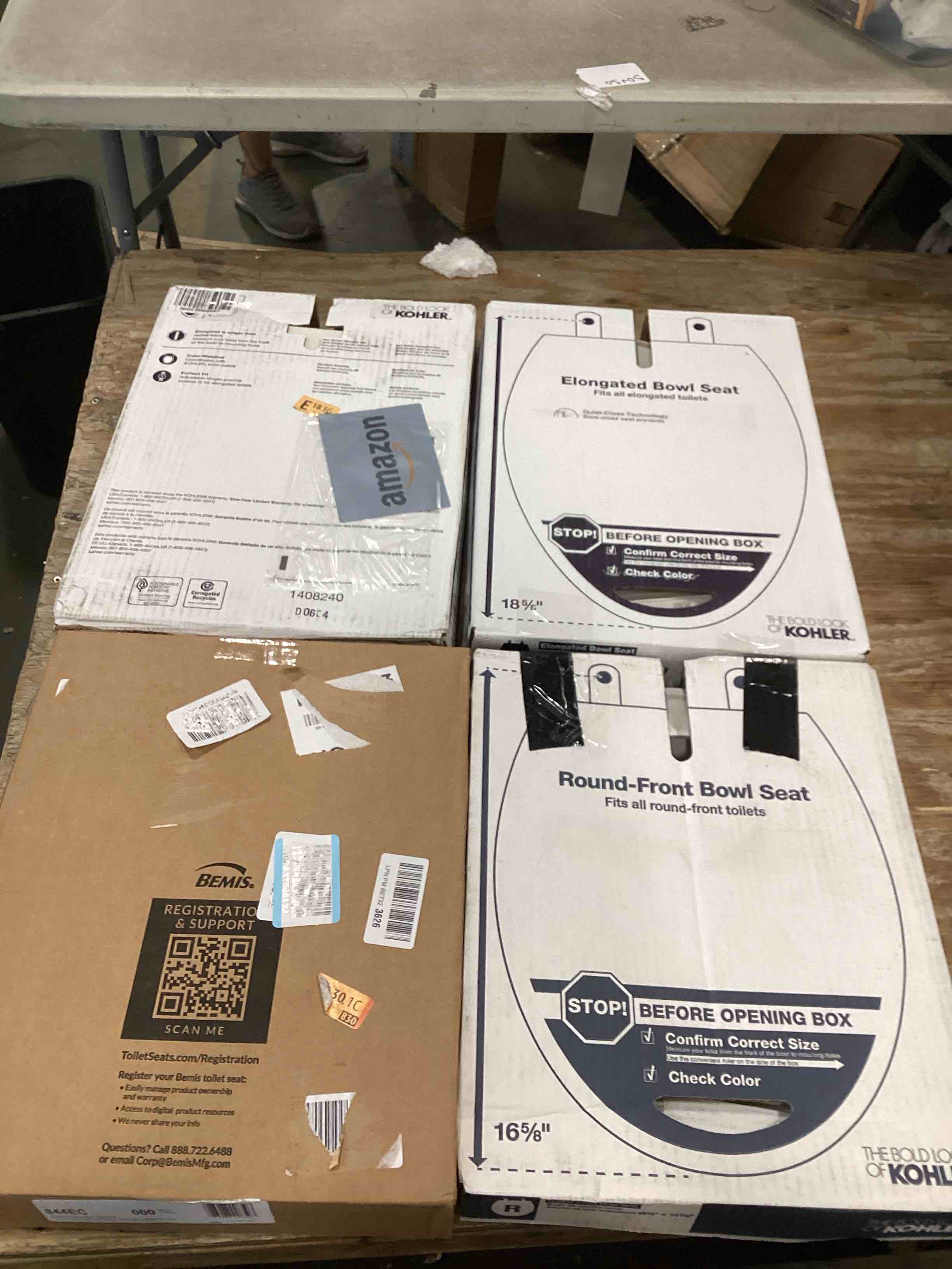 assorted toilet seats 