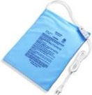 Boncare® Small Heating Pad Without Auto Shut Off for Cramps and Back Pain Relief, High and Low Temperature Settings Classical Vinyl Hot Electric Heat Pad with Washable Cover Sky Blue (12"x 15", 1)