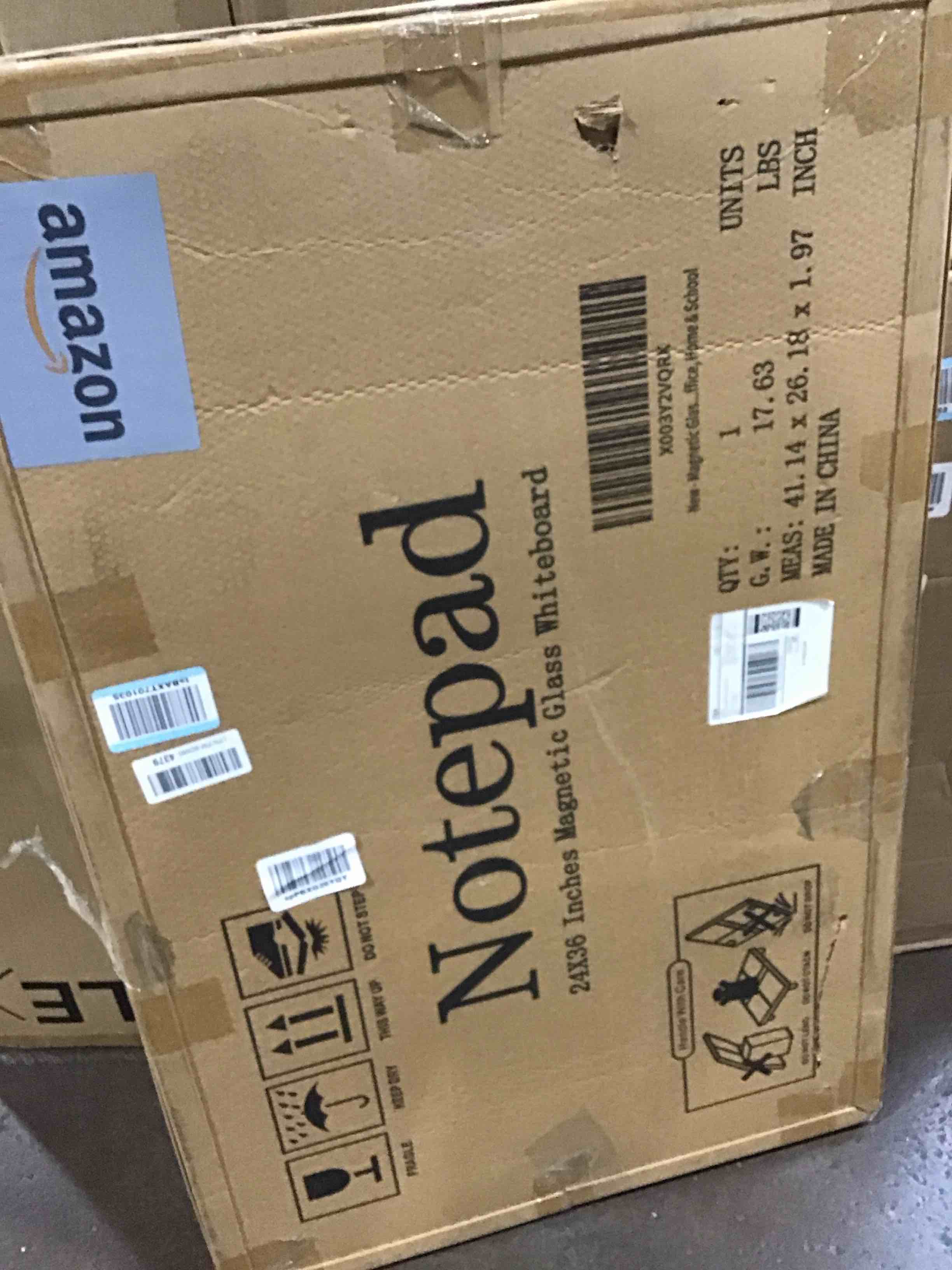 Glass Whiteboard Dry Erase Board White Board 36 x 24 Inches