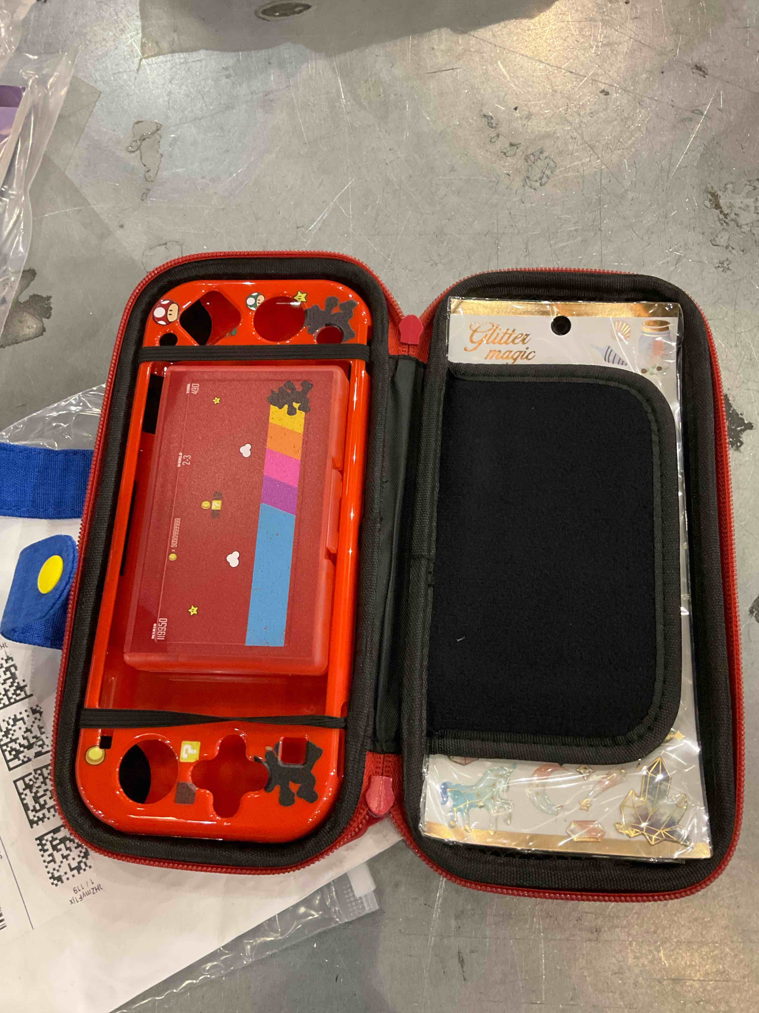 Gurgitat 6in1 Maro Switch Lite Case for Nintendo Switch Lite Carrying Cases Boy Teens Anime Durable Hard Protective Cover Dockable Skin+Thumb Grips+Game Holder+Sticker for Switch Lite Travel Case