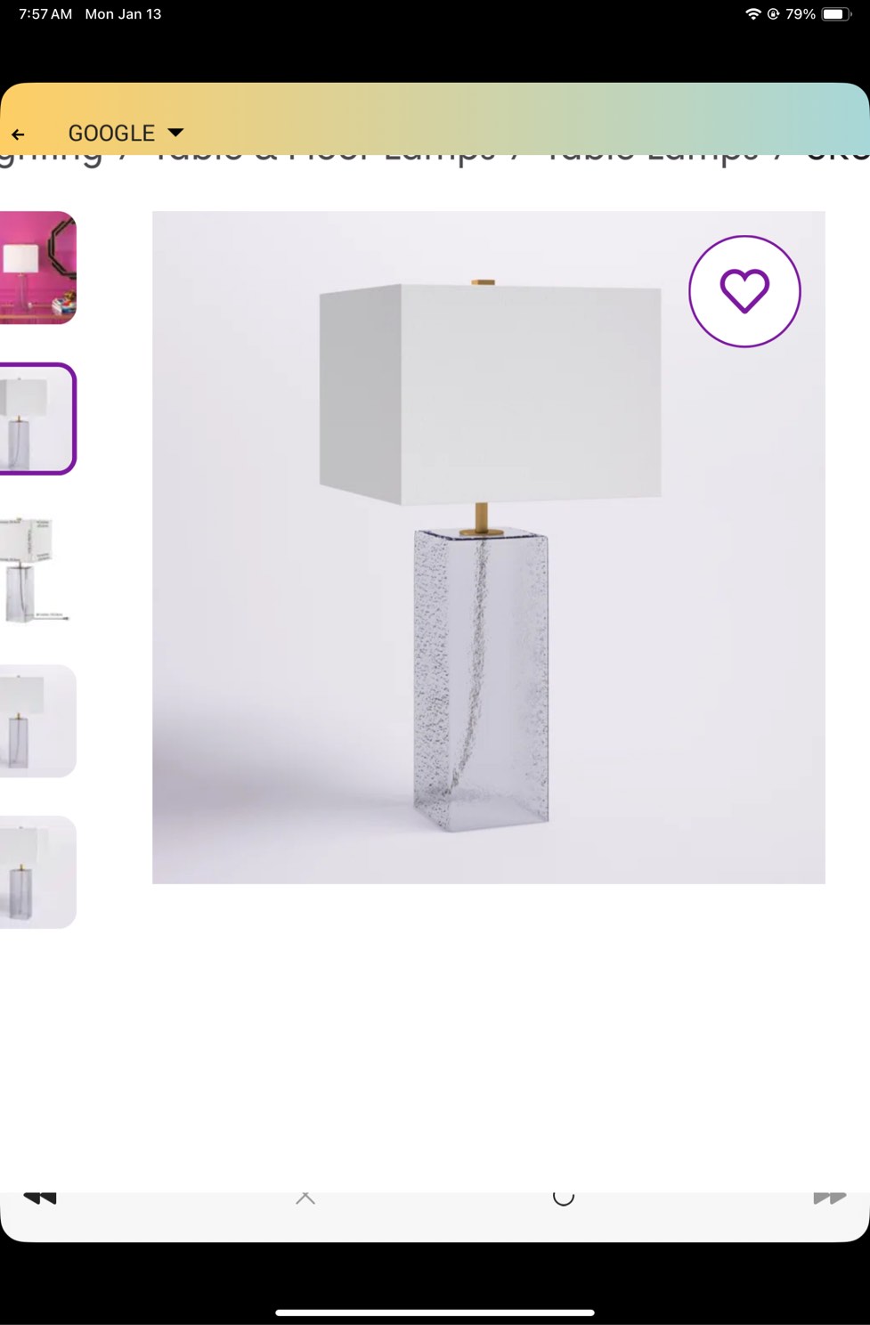 Sao Paulo 28.5'' Gray/Clear Table Lamp