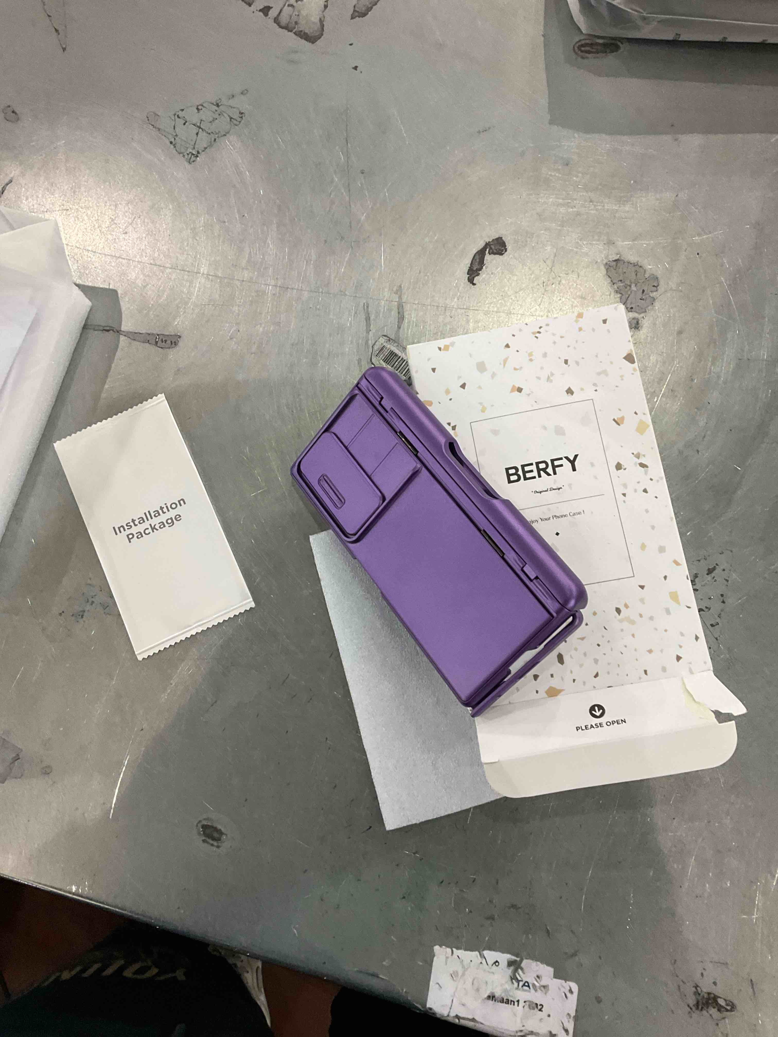 Vizvera for Samsung Galaxy S24 FE Case Wallet RFID, Cards Holder & Camera Cover & Kickstand for Women Men, Full Body Shockproof Silicone Case for S24 FE 6.7" 2024 Only-Purple