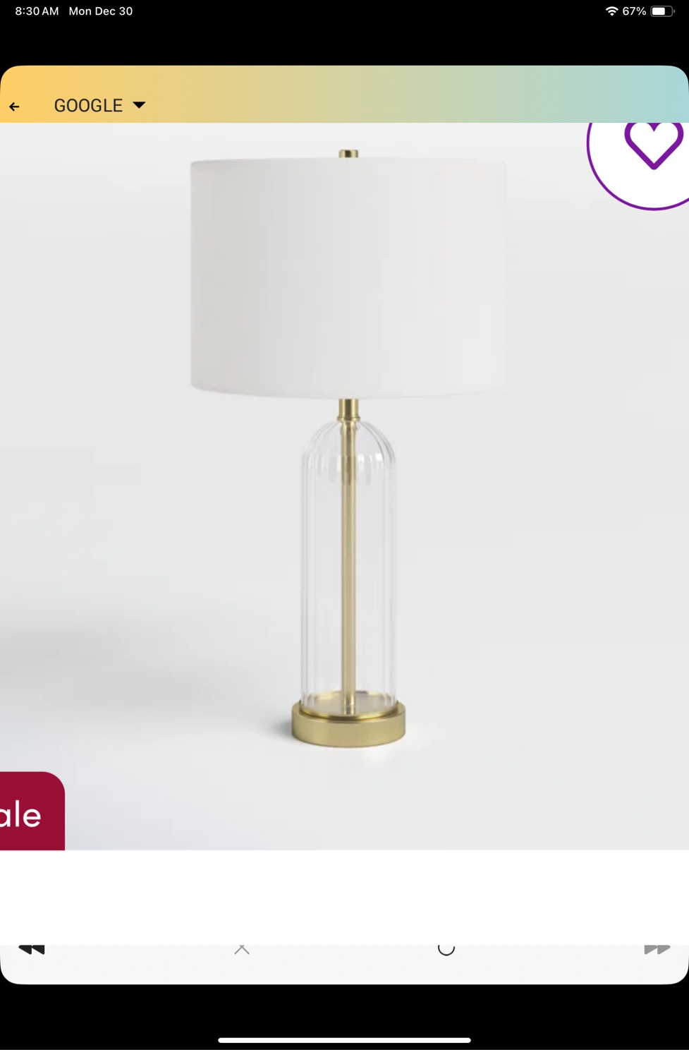 Ini Glass Table Lamp