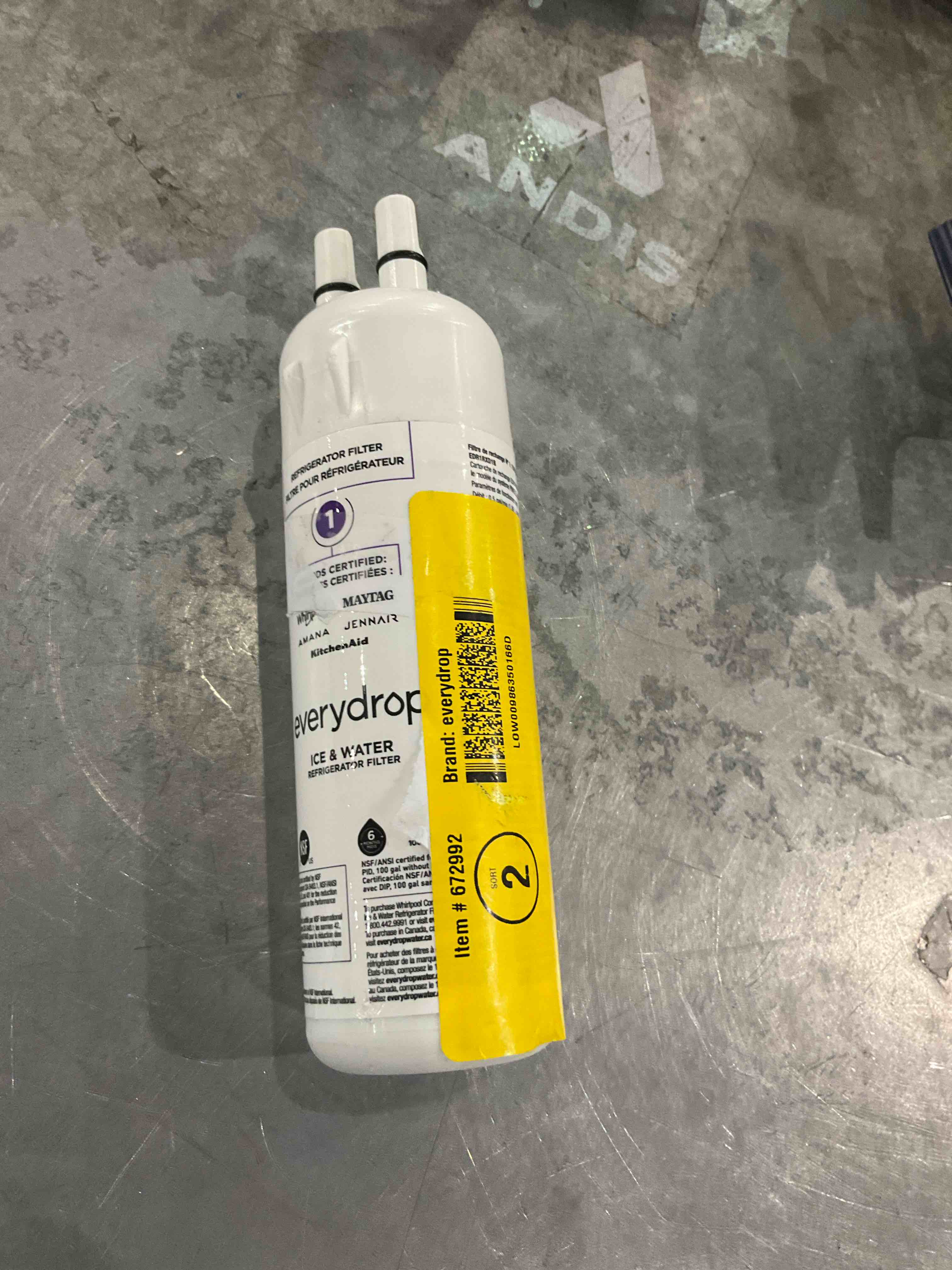 everydrop by Whirlpool Ice and Water Refrigerator Filter 1, EDR1RXD1, Single-Pack , Purple