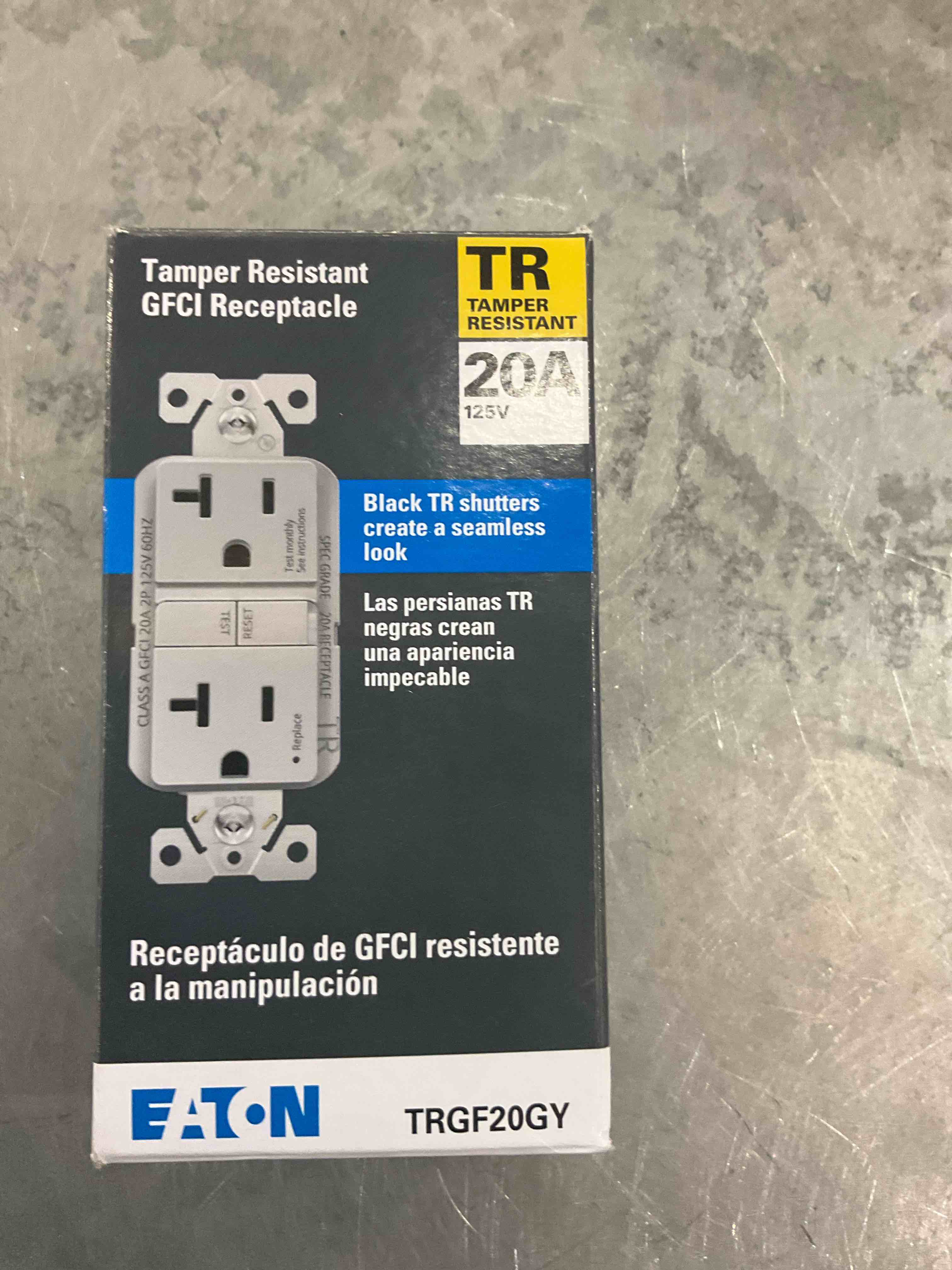 EATON SGF20W Arrow Hart Duplex Gfci Receptacle, 125 Vac, 20 A, 2 Pole, 3 Wire, White