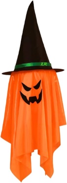 2Pack Halloween Decoration Decor Porch Lighted Color Changing Trick or Treater Jack O Lantern with Candy Pocket, Yard Lawn Home Decorations (Pumpkin Head,Ghosts)