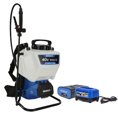 Kobalt 4-Gallon 40-volt Battery Operated Plastic Backpack Sprayer Battery and Charger 