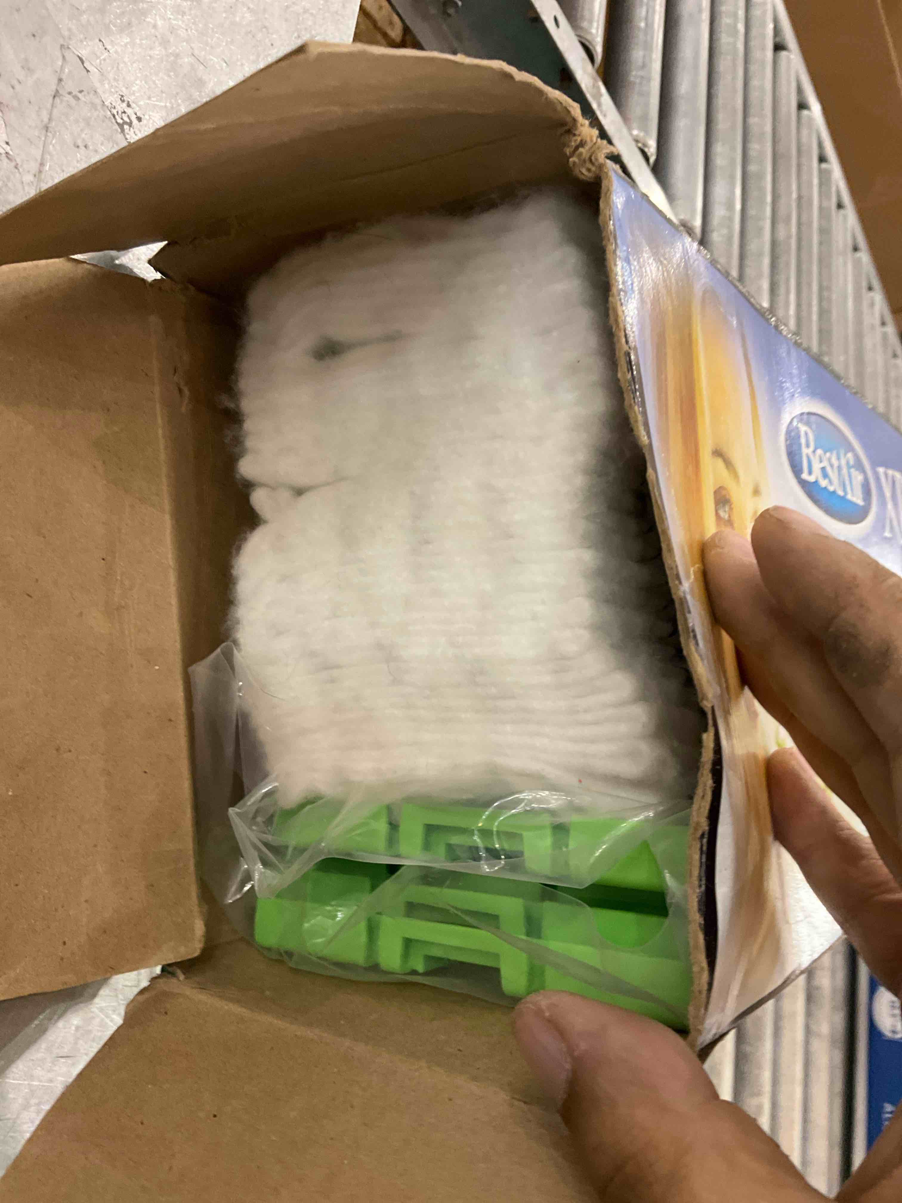 Condition photo showing As Is for expandable air filter