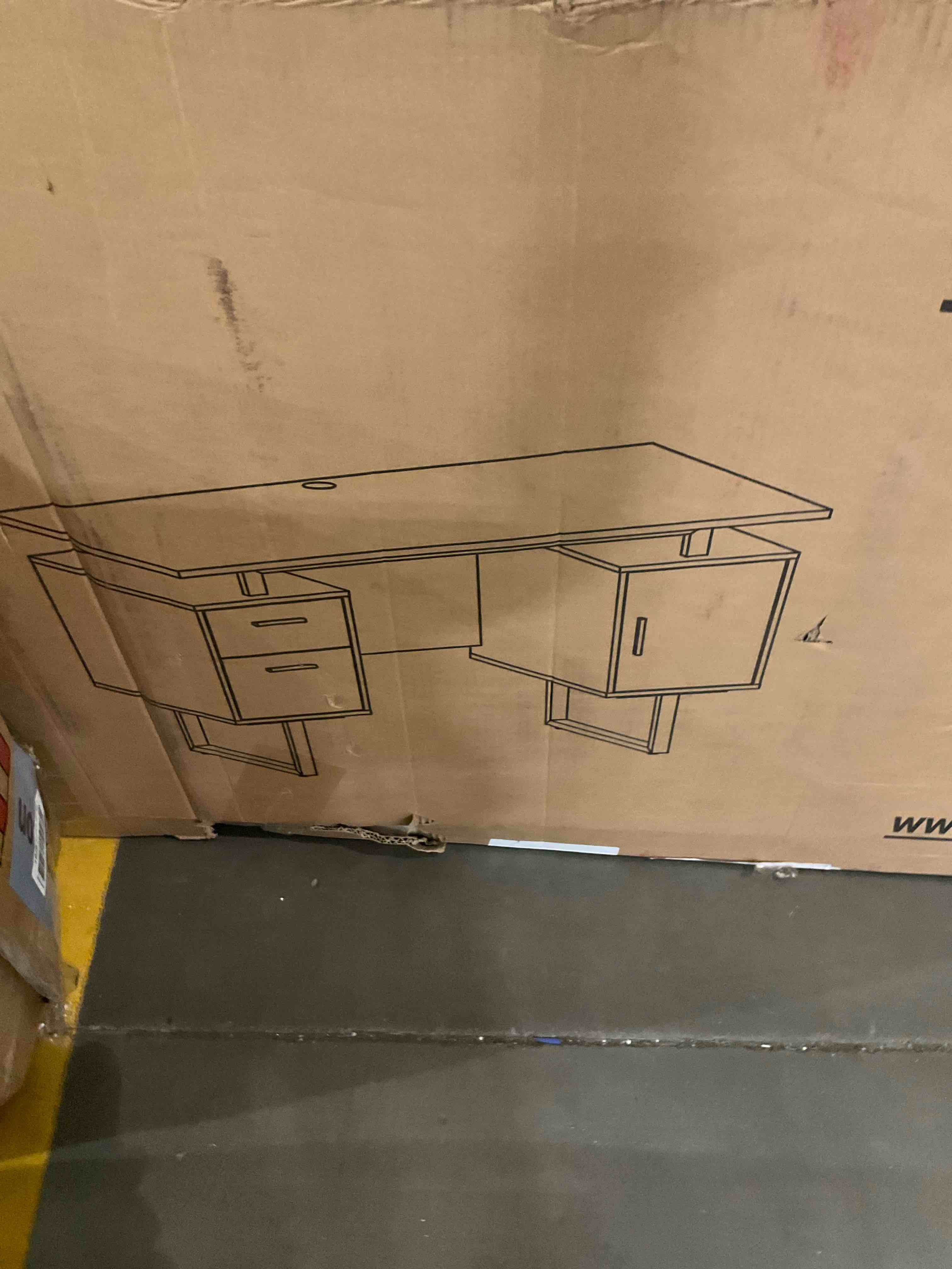 modern office desk with storage 
