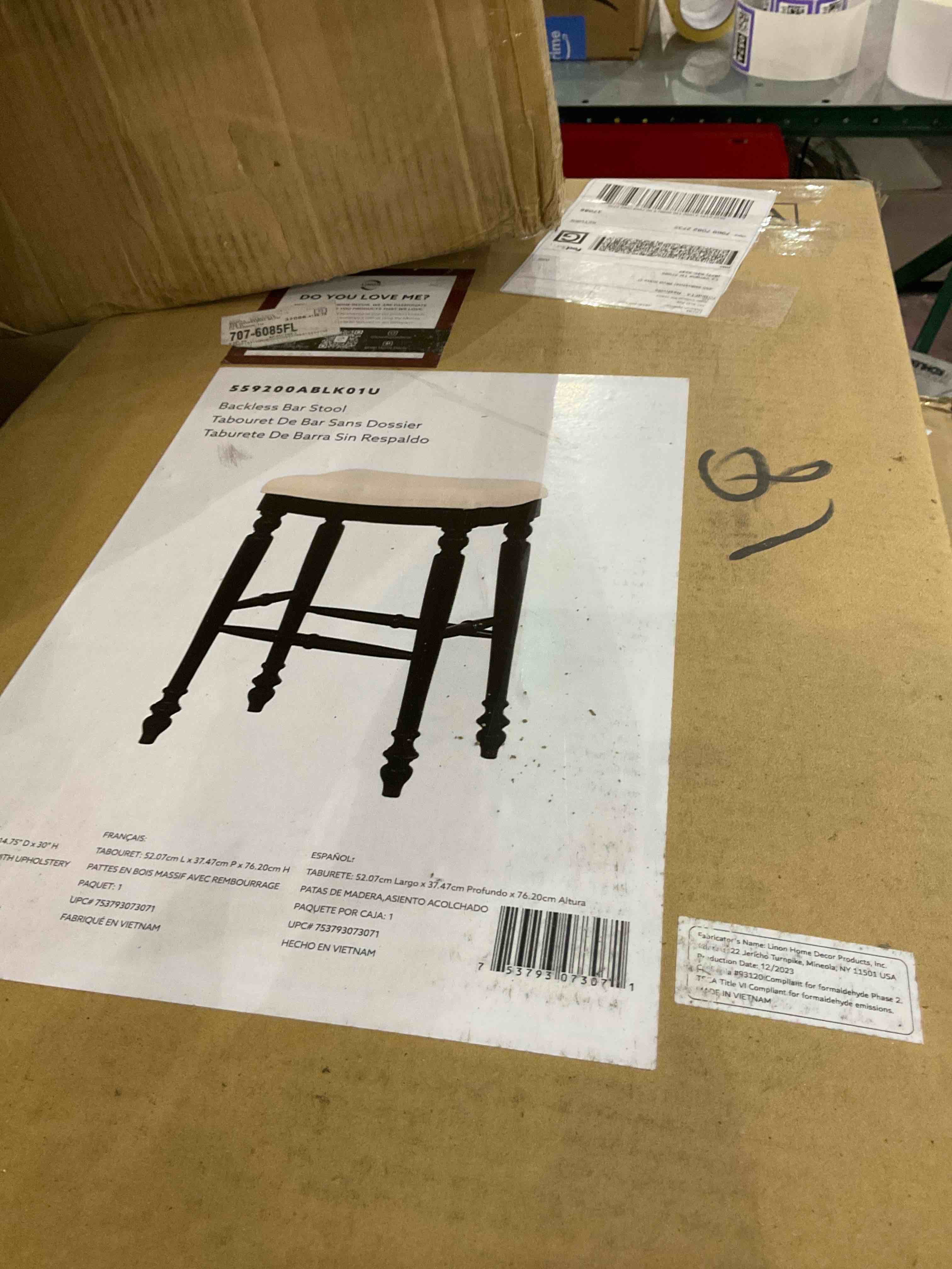 Jordyn Backless Upholstered Wood Counter & Bar Stool