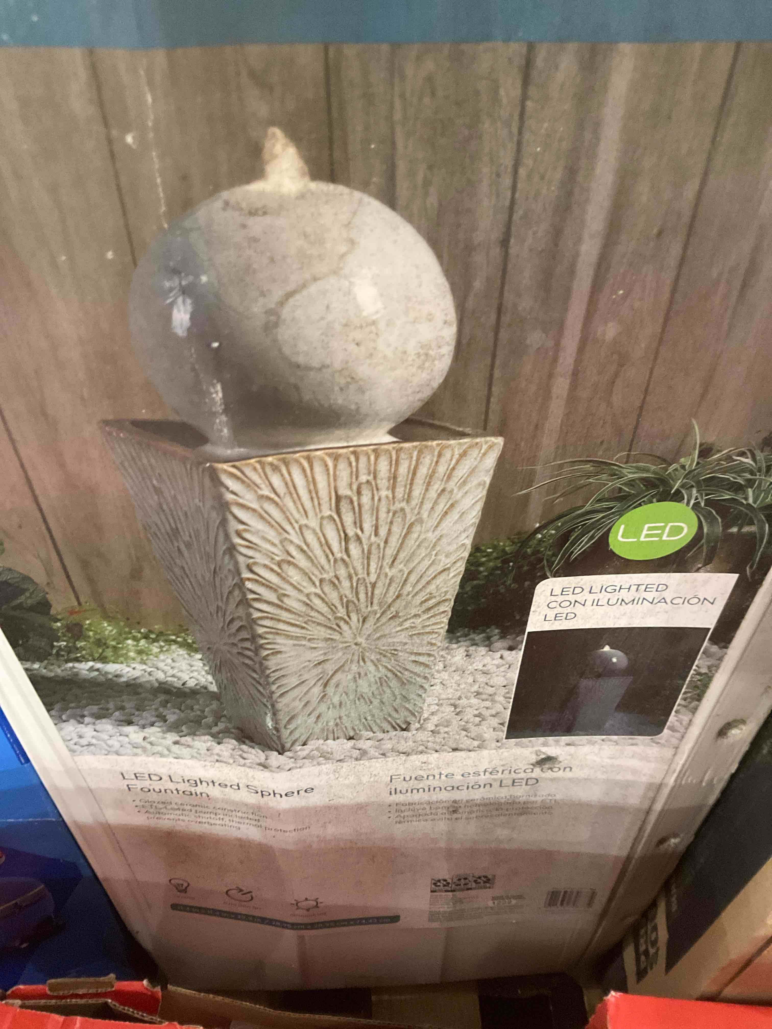 led lighting sphere fountain 