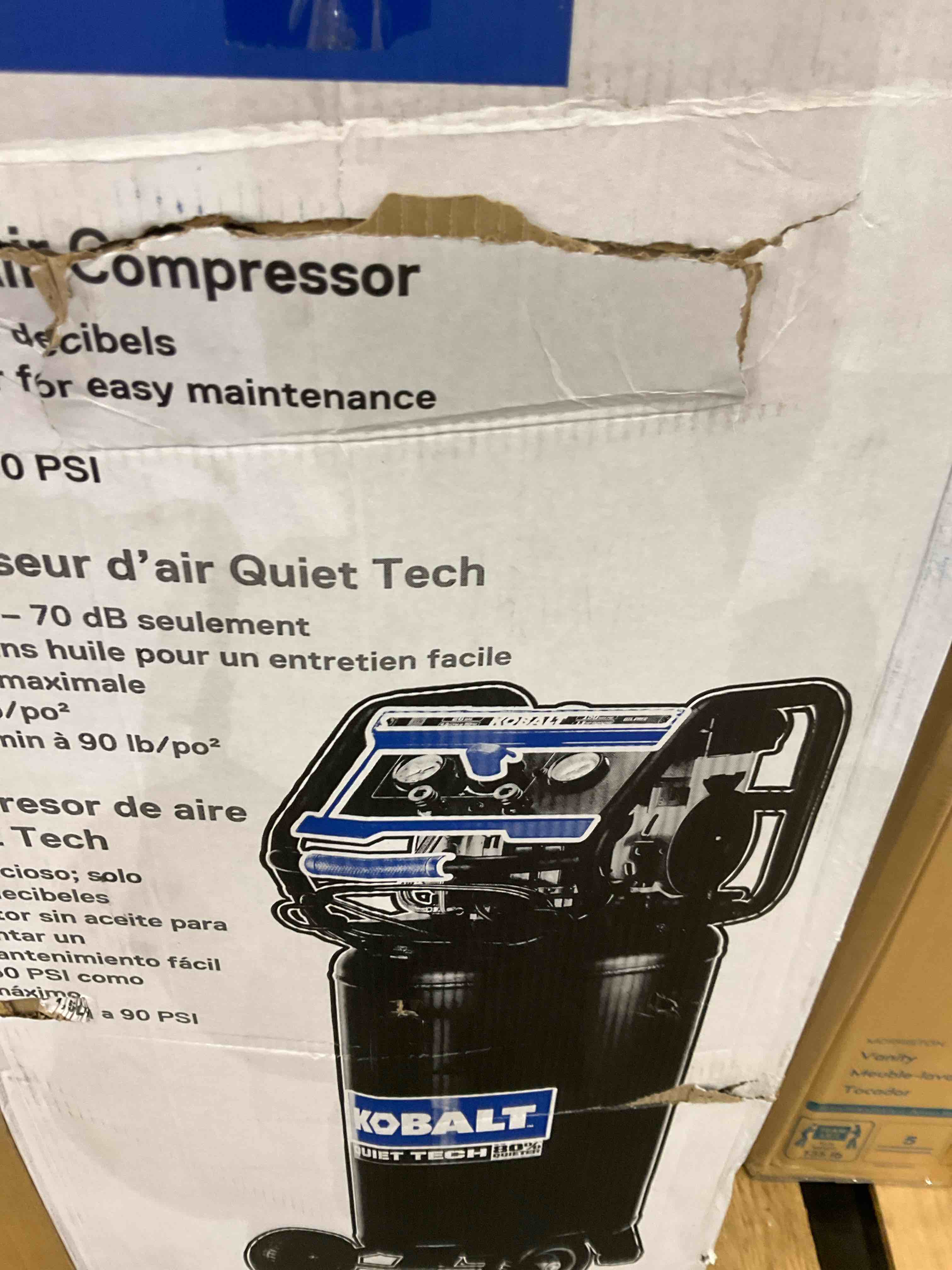 kobalt quiet tech air compressor 
