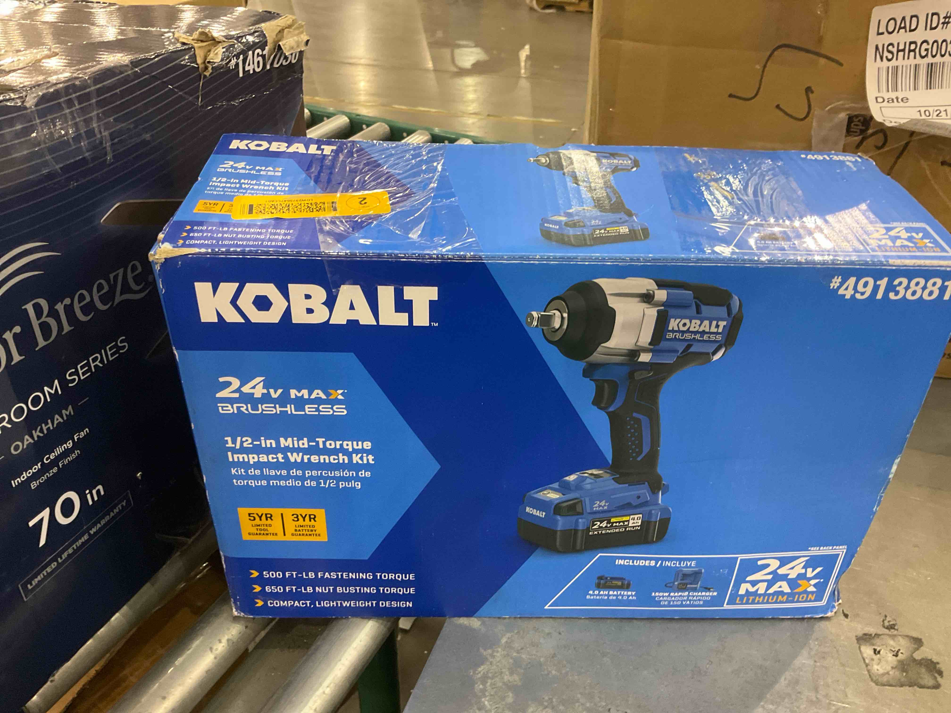 KOBALT 24v MAX 1/2-in Mid-Torque Impact Wrench Kit 