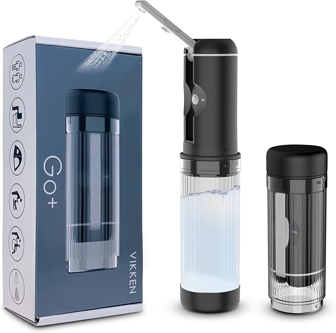 VIKKEN Go+ (3rdGen) Travel Bidet USB-Type C Electric Rechargeable Handheld Mobile/Portable Water Sprayer for Men & Women, Personal Hygiene Cleaning & Soothing Postpartum Care