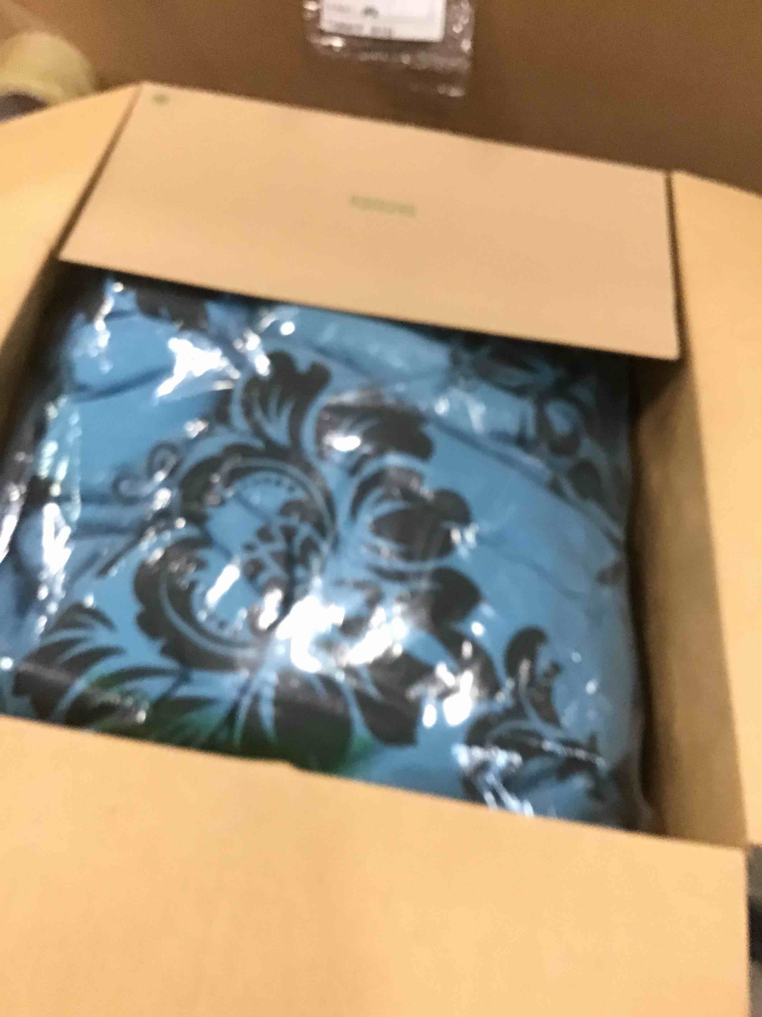 Blue Gothic Floral Print Comforter Set Twin Size,Vintage Damask Floral