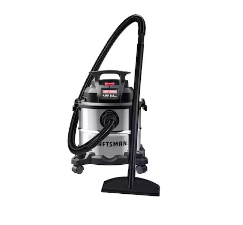 CRAFTSMAN 5-Gallon 4-HP Corded Wet/Dry Shop Vacuum with Accessories Included