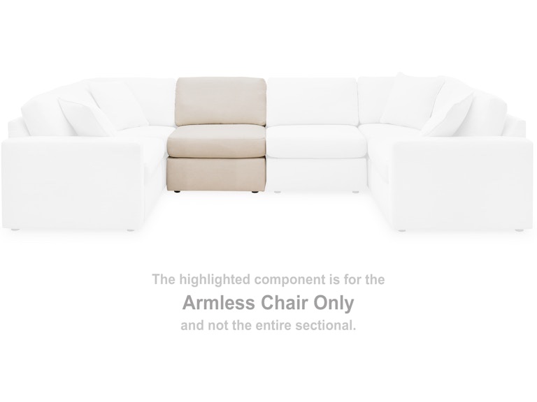 Devion furniture DV2146-A armless beige 