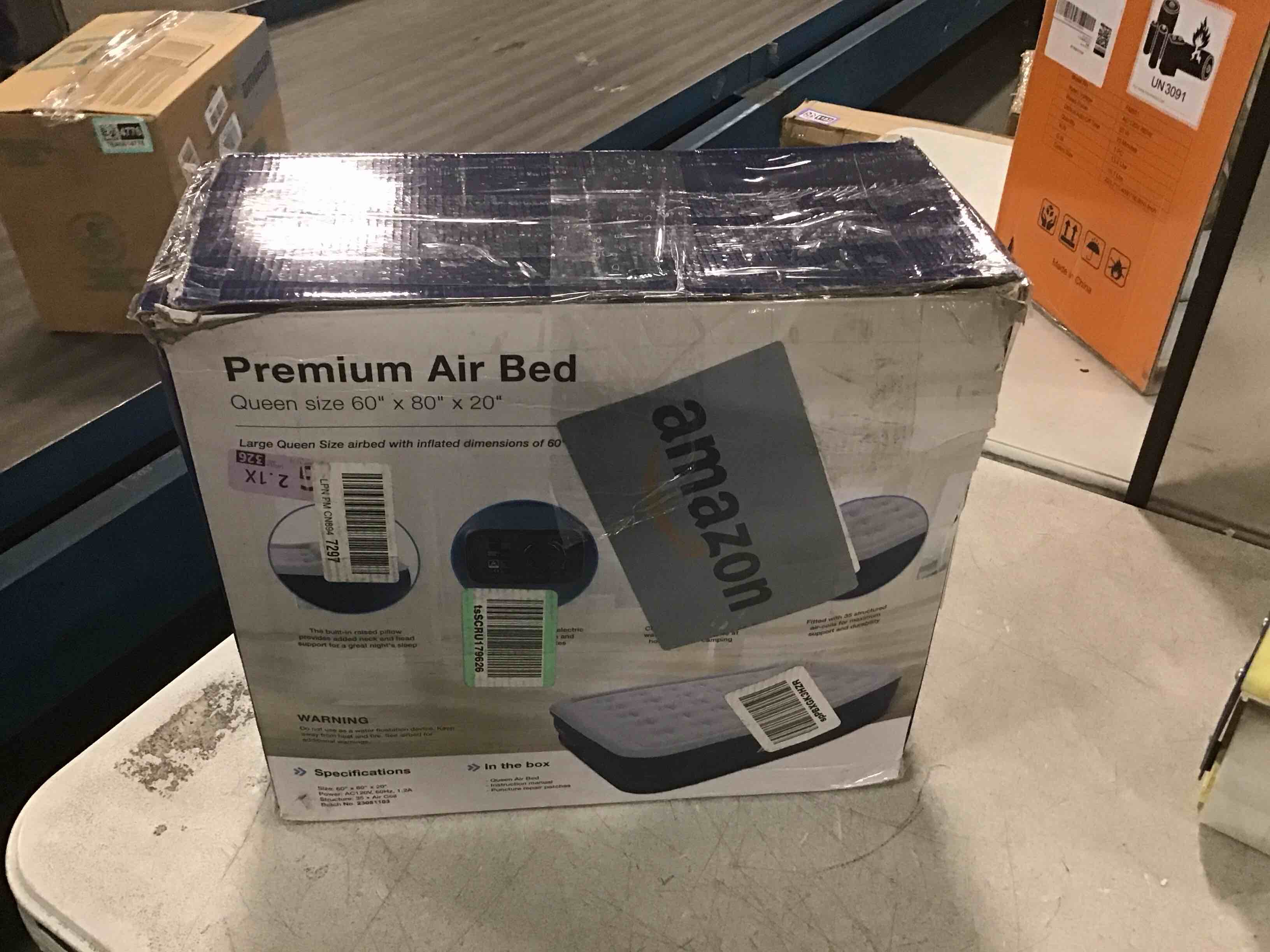 Active Era Queen Air Mattress with Built in Pump, Raised Pillow