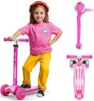 WAYPLUS 3 Wheel Scooter for Kids Ages 3+, 25mm Extra Thick Deck & Light Up Wheels for Kids Ages 3-5, 5-7. 4 Levels Adjustable Heights, Three Wheel Scooter for Kids Ages 8-12, Max Load 180LBS