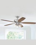 300+ bought last week Harbor Breeze Eastbrook 52-in Brushed Nickel with Walnut/Dark Walnut Blades LED Indoor