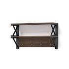 Allen + roth 28-in L x 8-in D x 15.5-in H Brown Rectangular Floating Shelf (2 Shelves