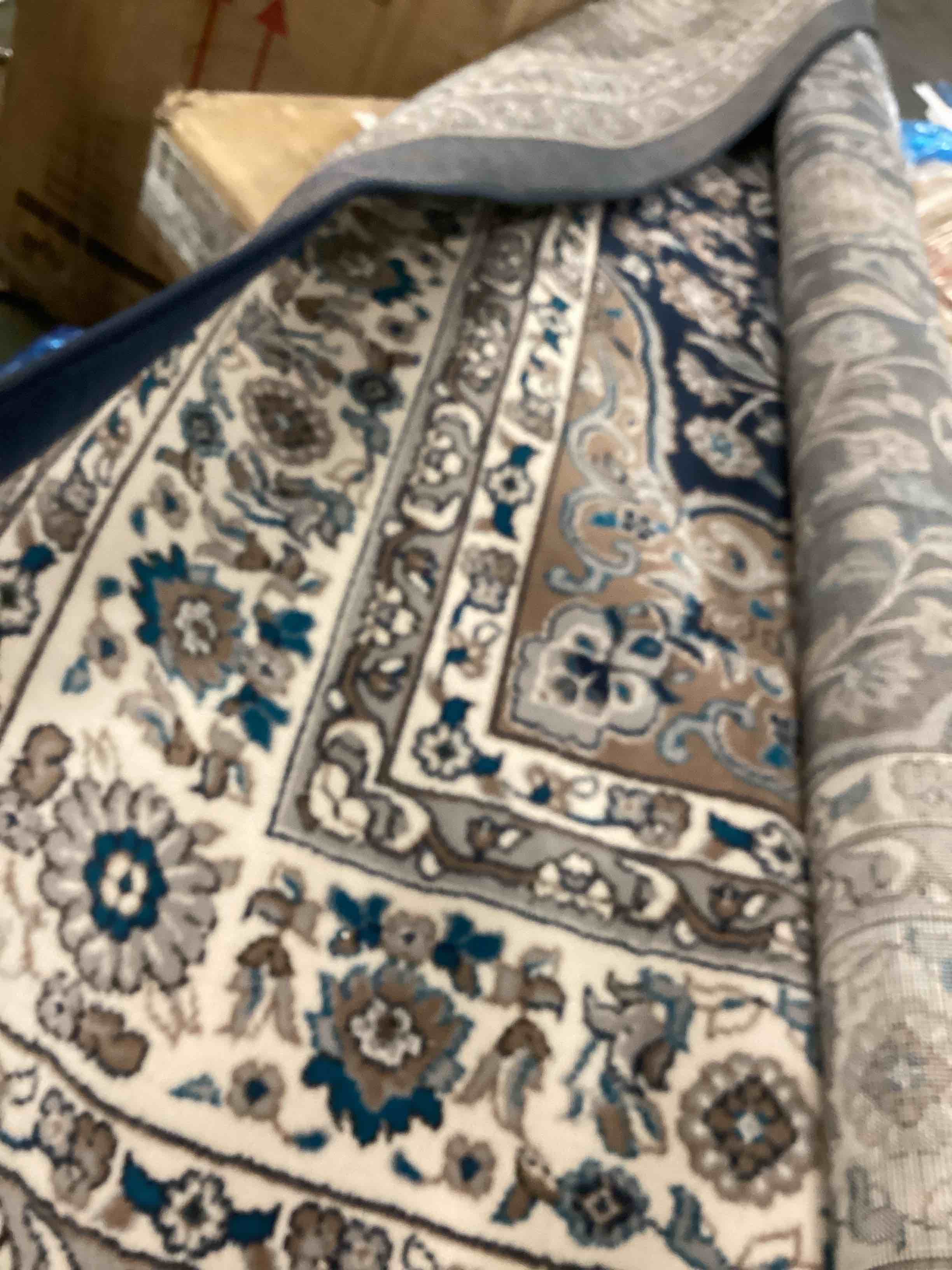 Home Dynamix Tremont Magnolia Traditional Medallion Area Rug, Navy Blue