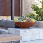 Corten Steel Series Round Bowl Planter