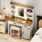 Avesta Makeup Vanity With LED Light and Jewelry Mirror Cabinet