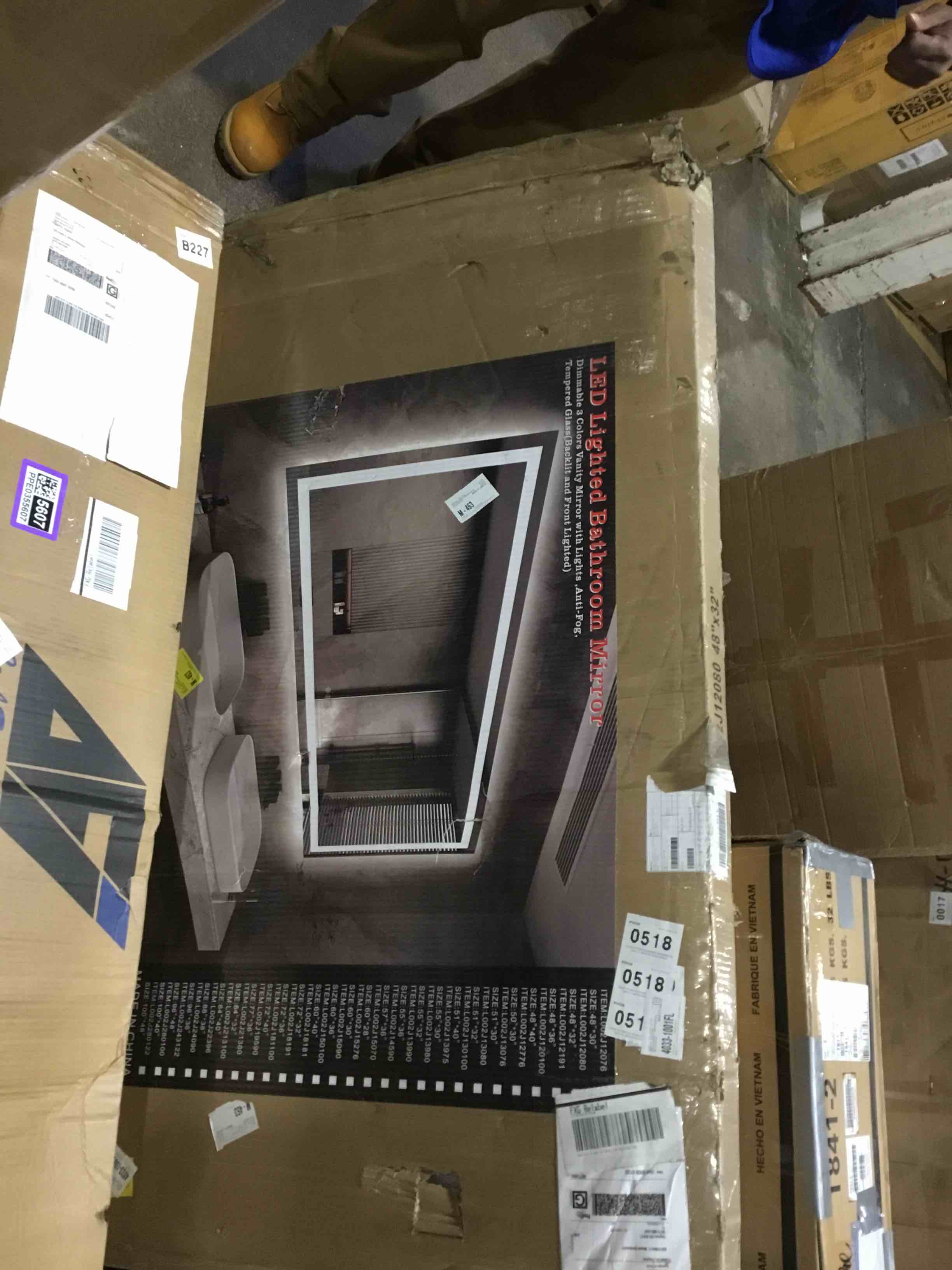 Aevar Super Bright Front & Back Lighted Anti-Fog Bathroom/Vanity Mirror with Tempered Glass & ETL