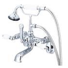 Stonington Triple Handle Clawfoot Tub Faucet with Handheld Shower