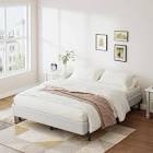 Lutcher 7 Inch Metal Box Spring, Basics Mattress Foundation, Heavy Duty Steel Slat Bed Frame, Easy Assembly