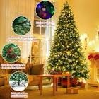 Green Realistic Pine Cashmere Christmas Tree with LED Color Changing/Combination Lights